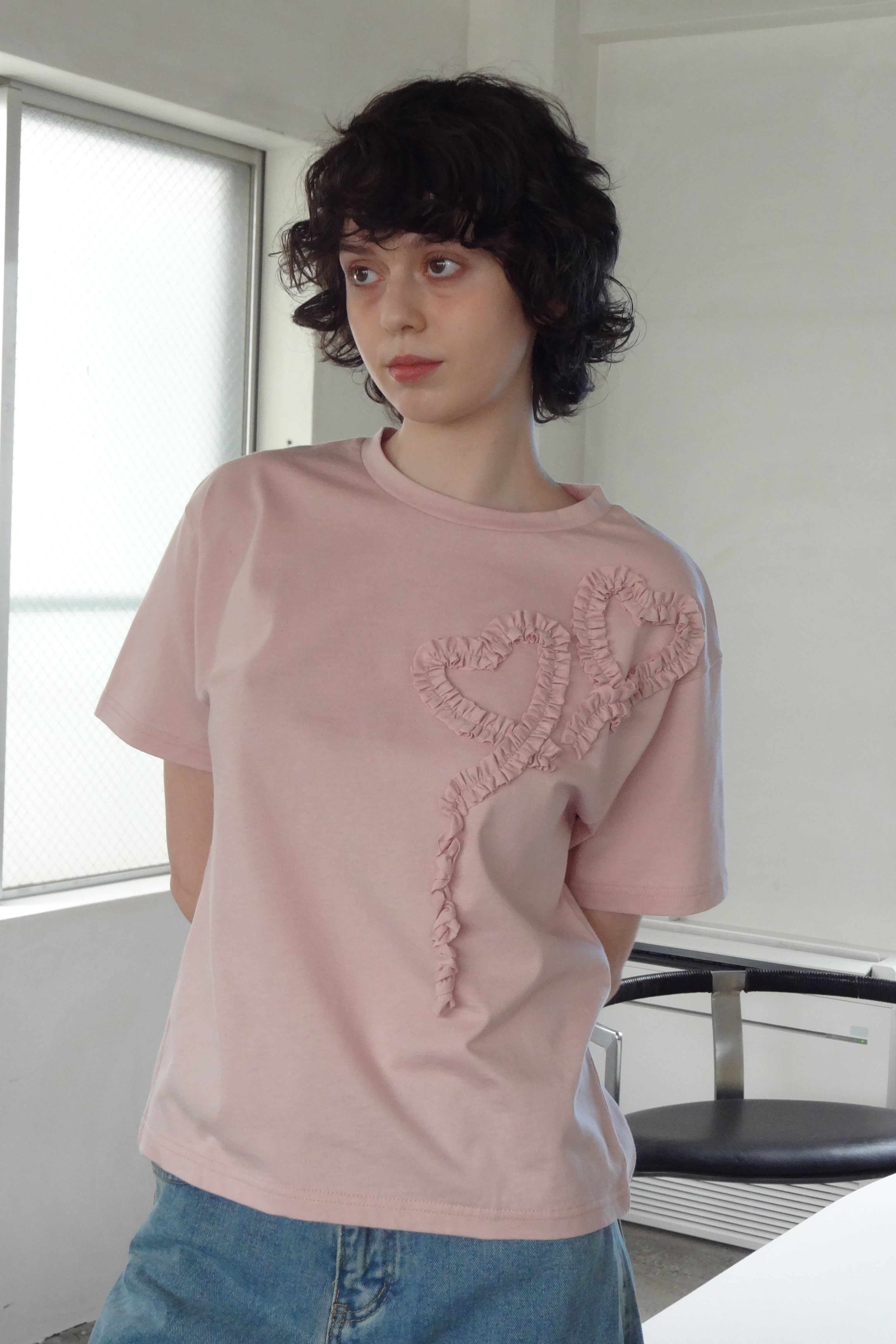 heart frill T-shirt