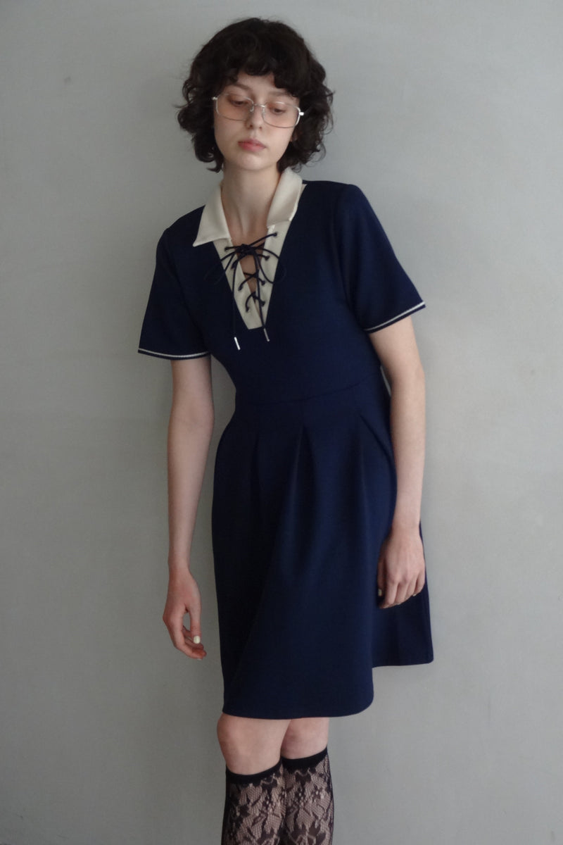 lace up polo onepiece