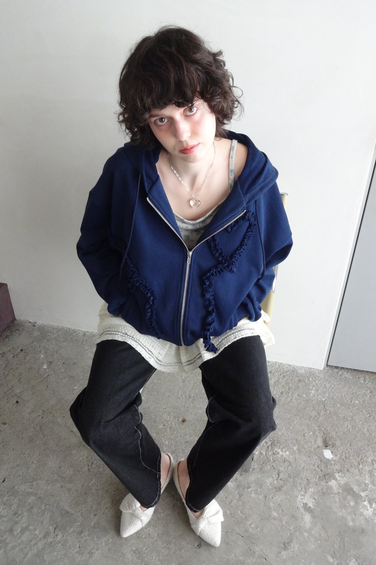 heart frill hoodie – idem