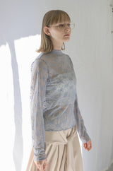 tulle lace sheer tops