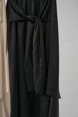 waist sleeve satin skirt