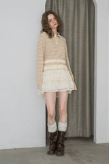 border frill polo shirt