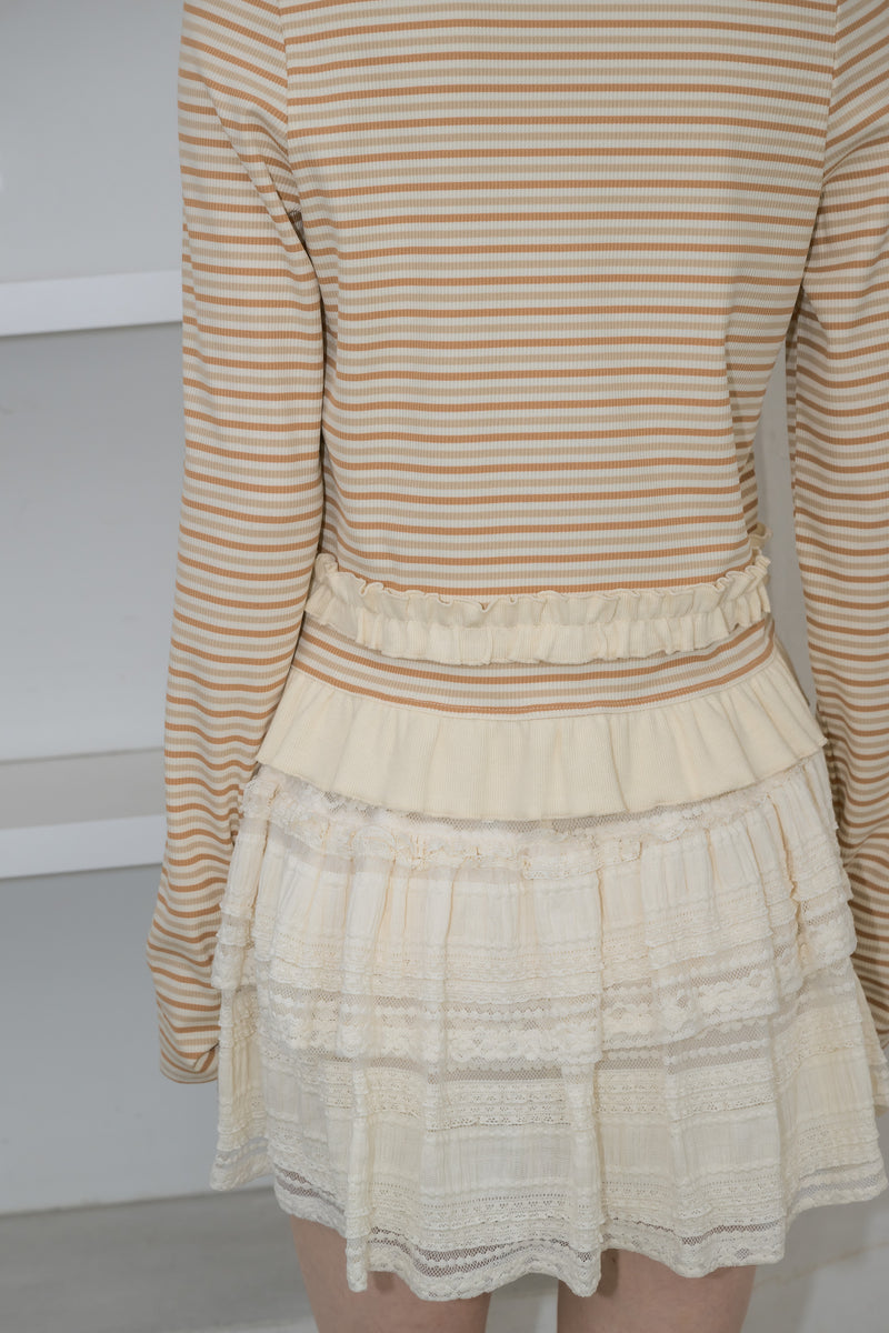 border frill polo shirt