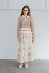 border frill polo shirt