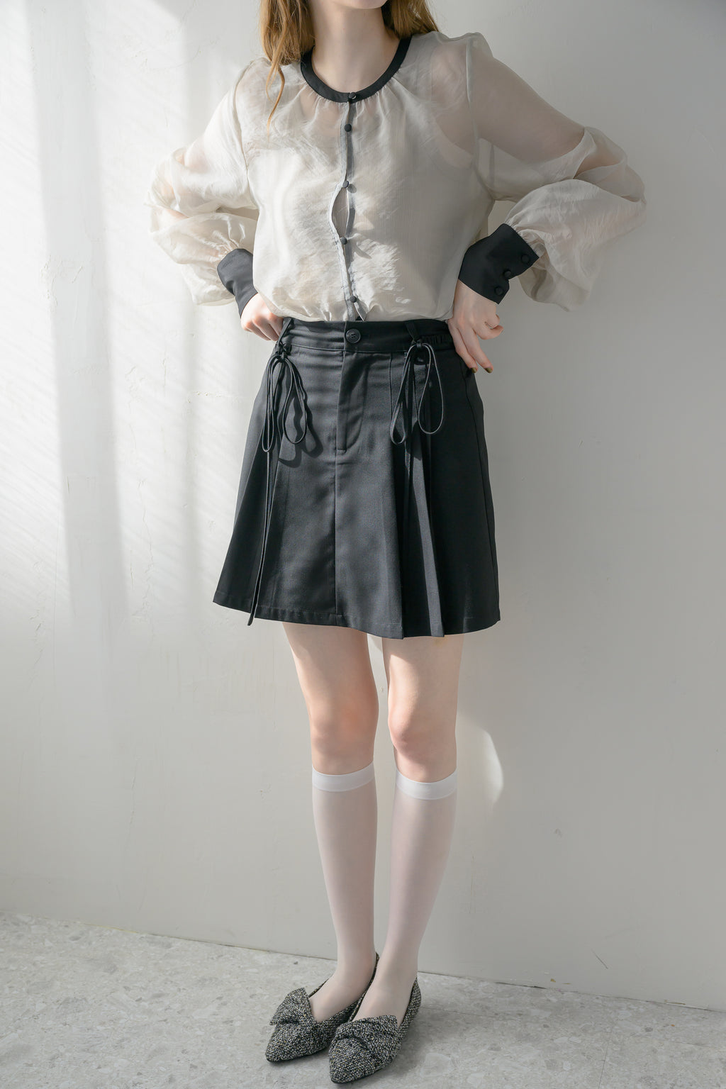 2way ribbon belt mini skirt – idem