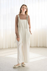 side ribbon overalls