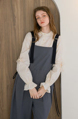 side ribbon overalls