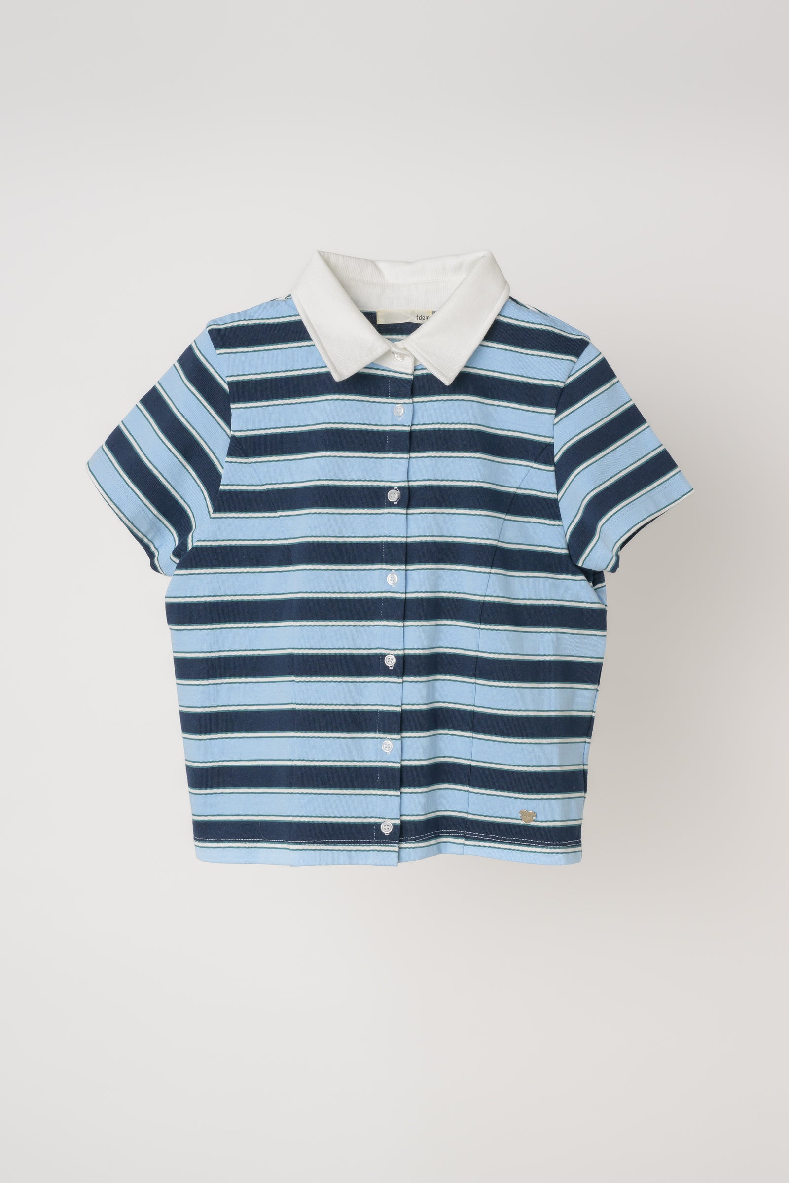 idem ボーダーフリルポロシャツ border polo shirt – idem