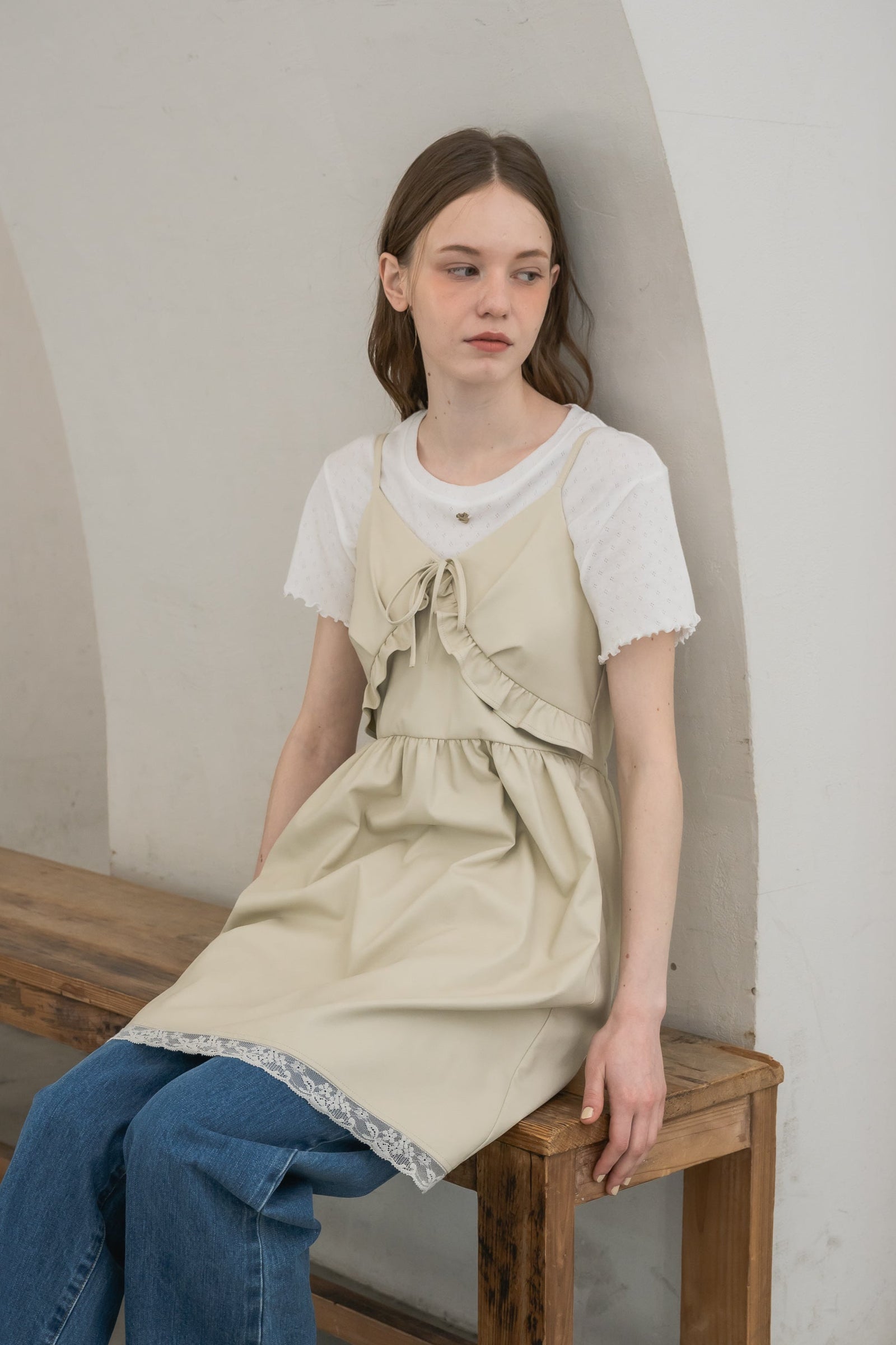 Online store Exclusive 】many frill mini onepiece – idem