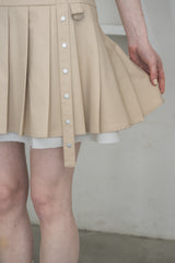 layered pleats mini skirt