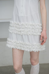 【 Online store Exclusive 】many frill mini onepiece
