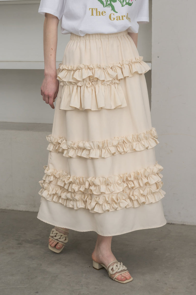 whip frill volume skirt – idem