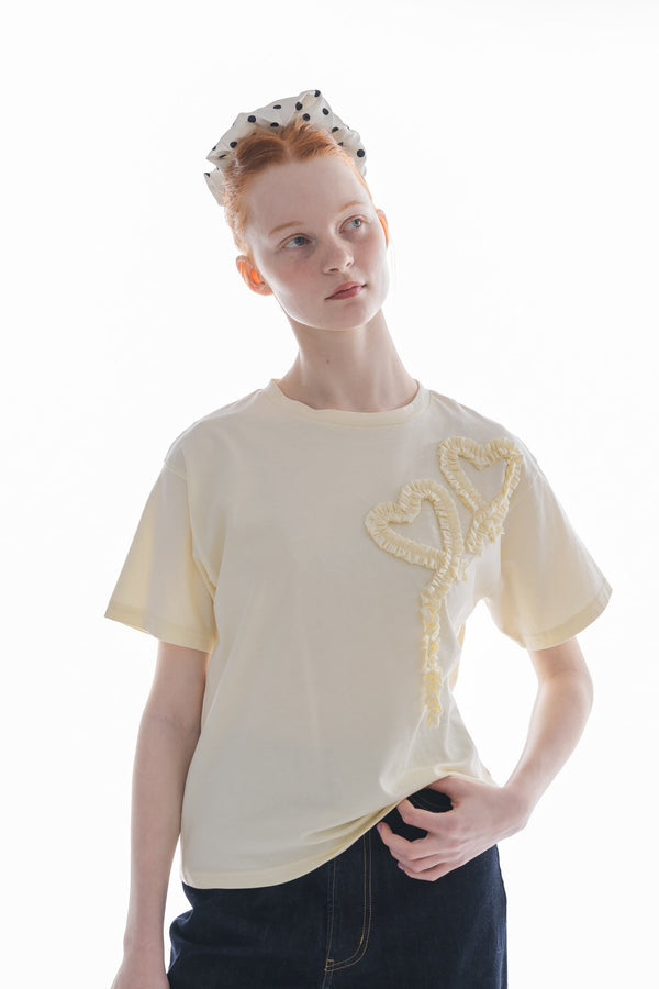heart frill T-shirt