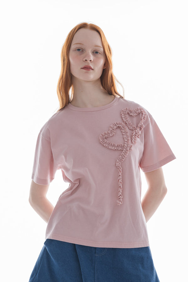 heart frill T-shirt