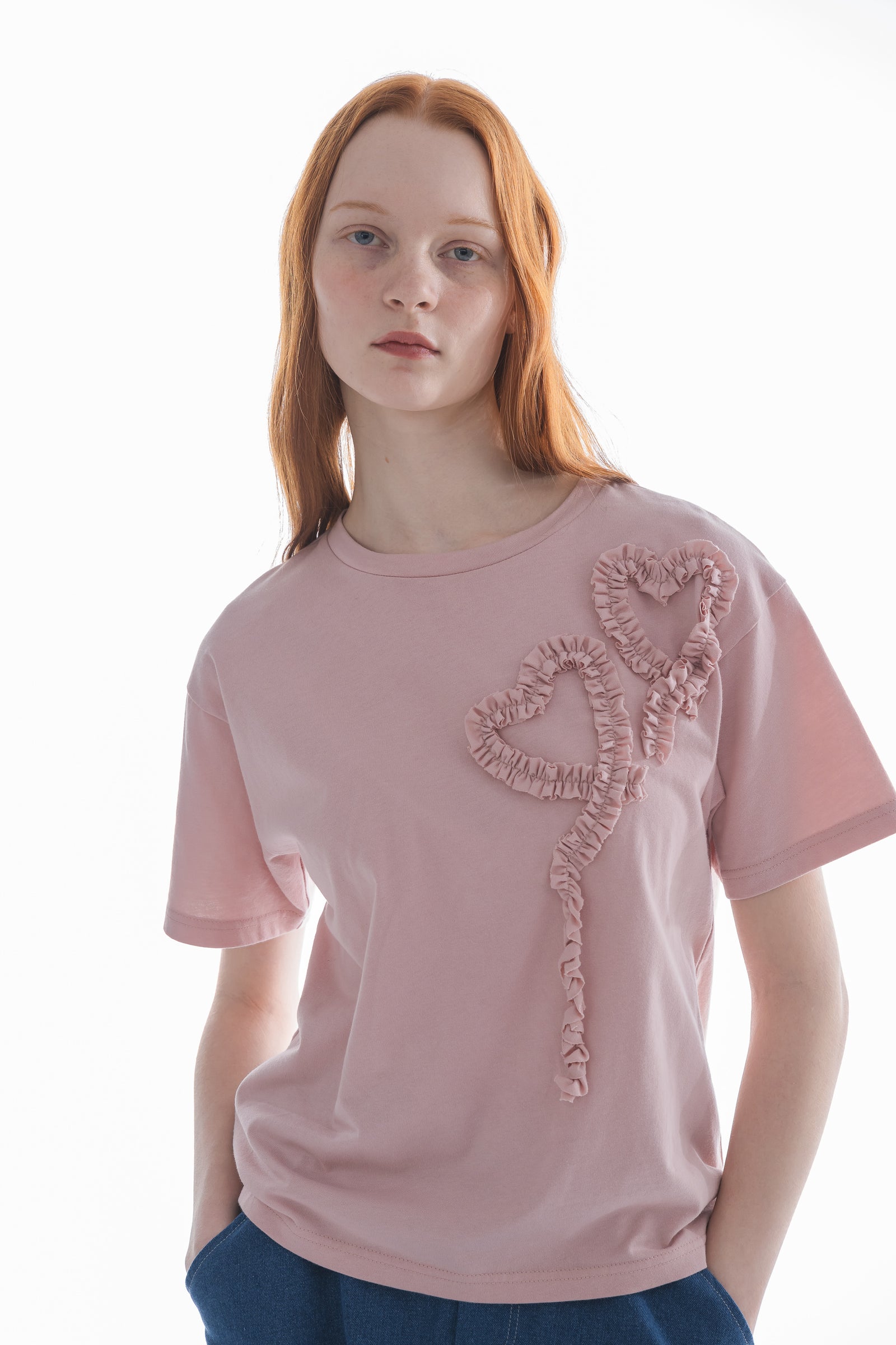 トップス idem heart frill hoodie パーカー heart frill hoodie／ハートフリルフーディ レディース