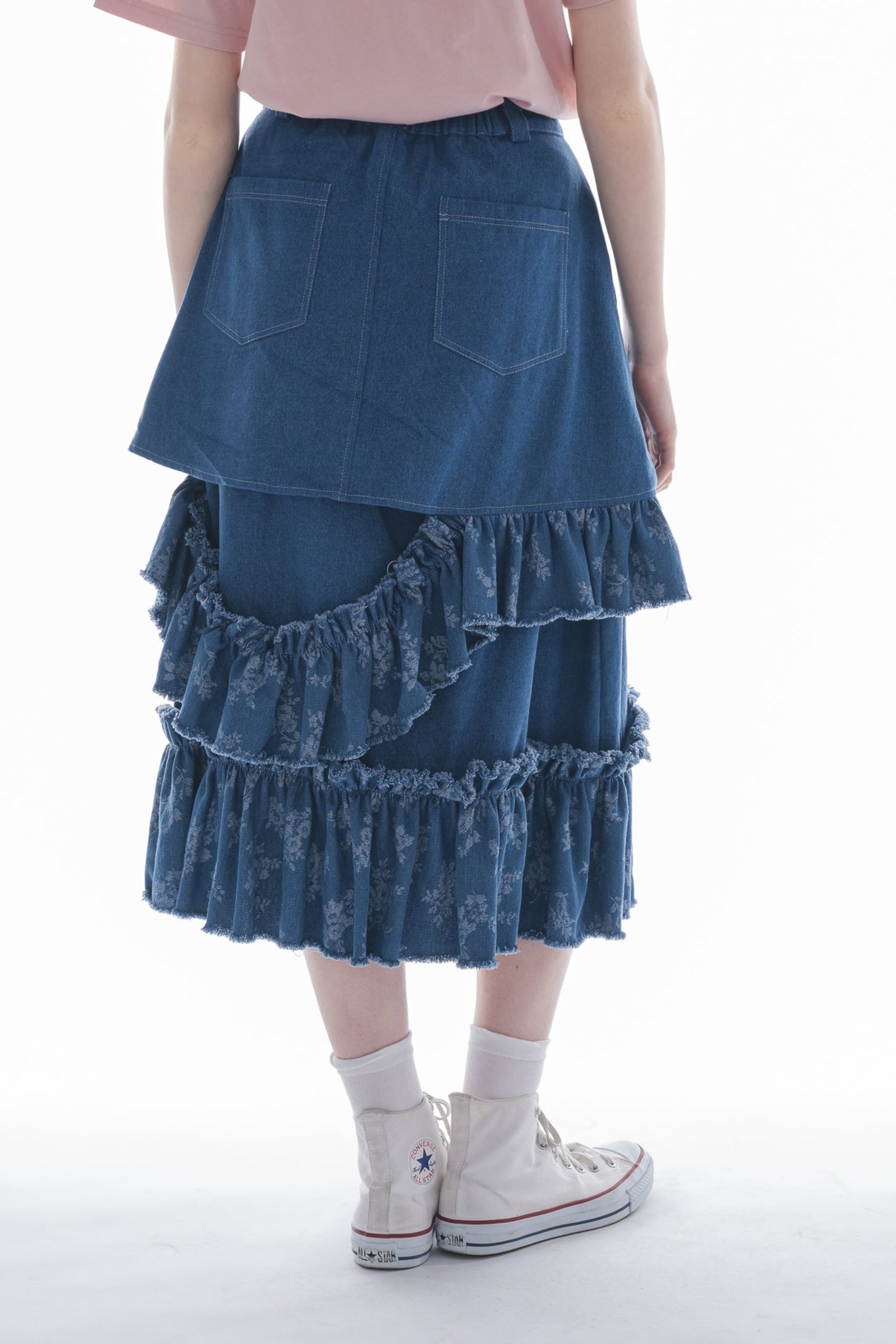 idem イデム　damage frill denim skirt damage frill denim skirt – idem