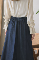 made in Japan tuck denim skirt