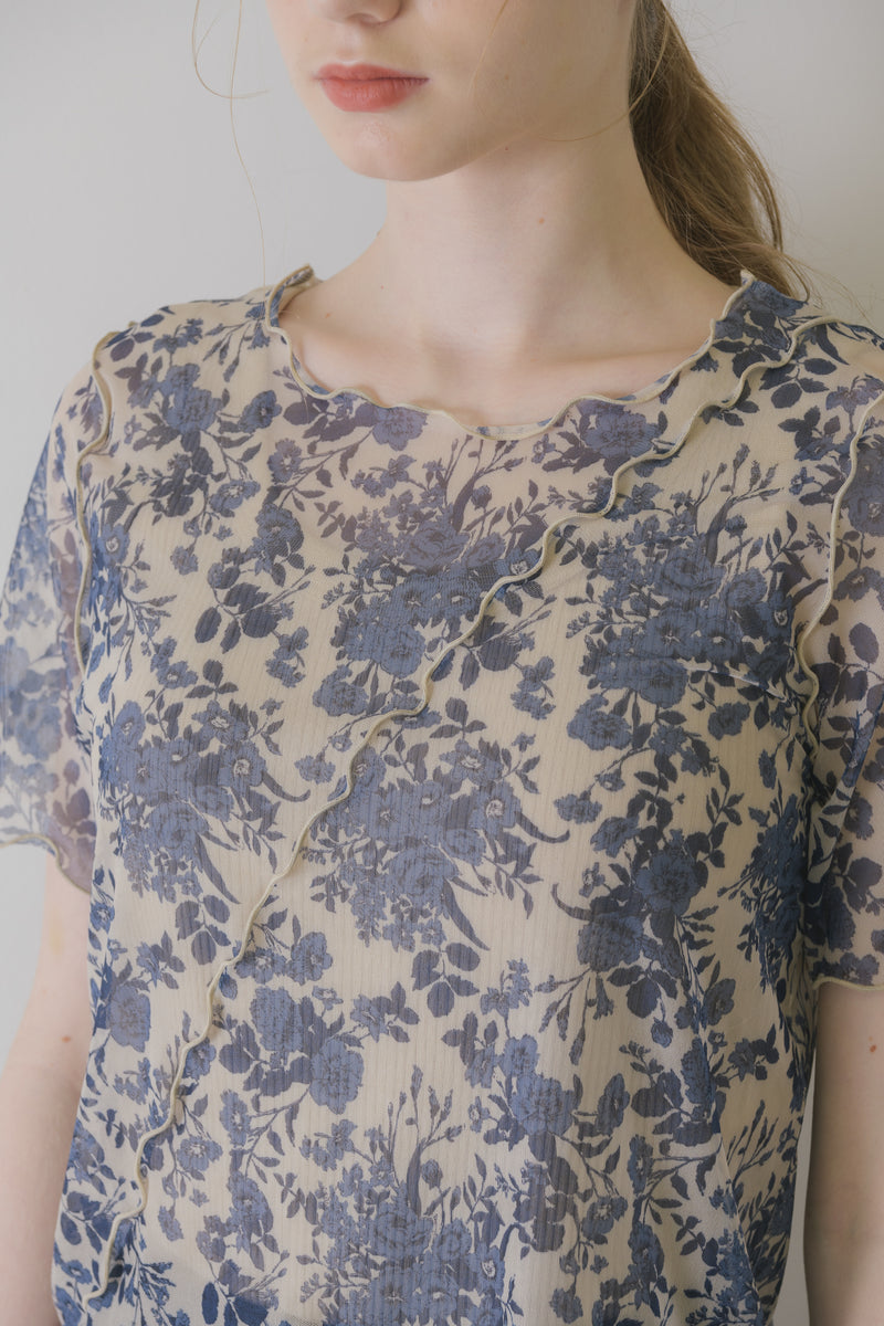 idem original short sleeve sheer mellow tops