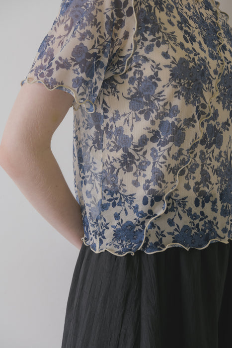 idem original short sleeve sheer mellow tops