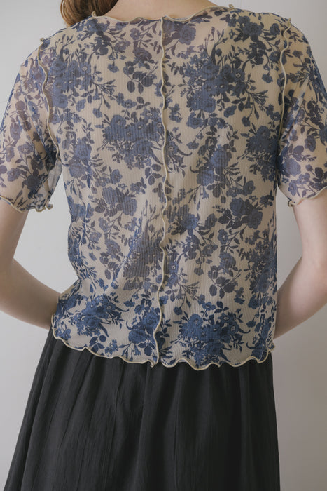 idem original short sleeve sheer mellow tops