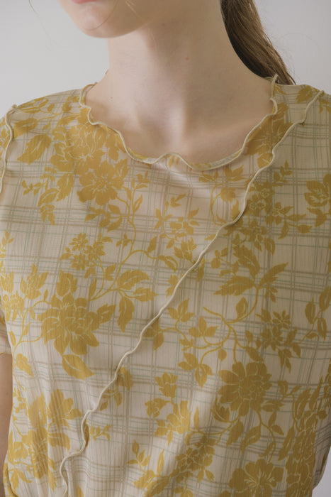 idem original short sleeve sheer mellow tops