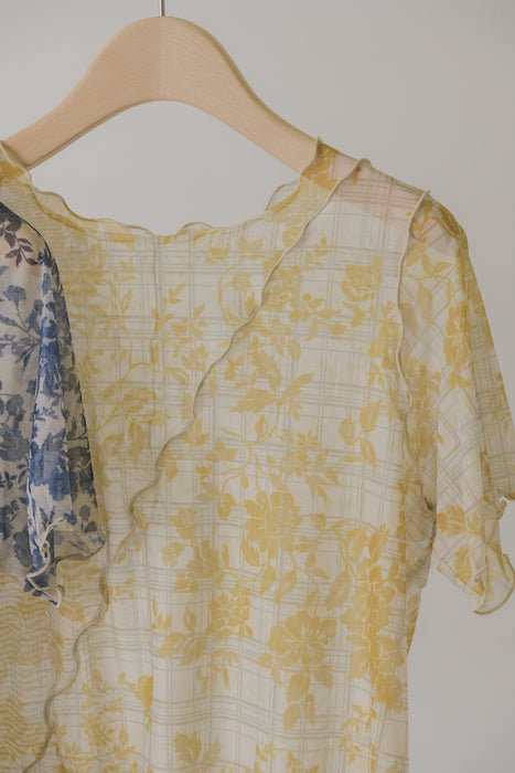 idem original short sleeve sheer mellow tops