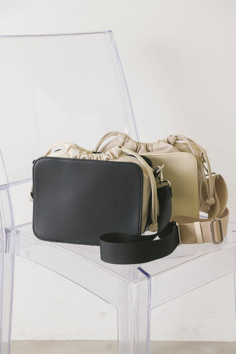 bicolor drawstring bag