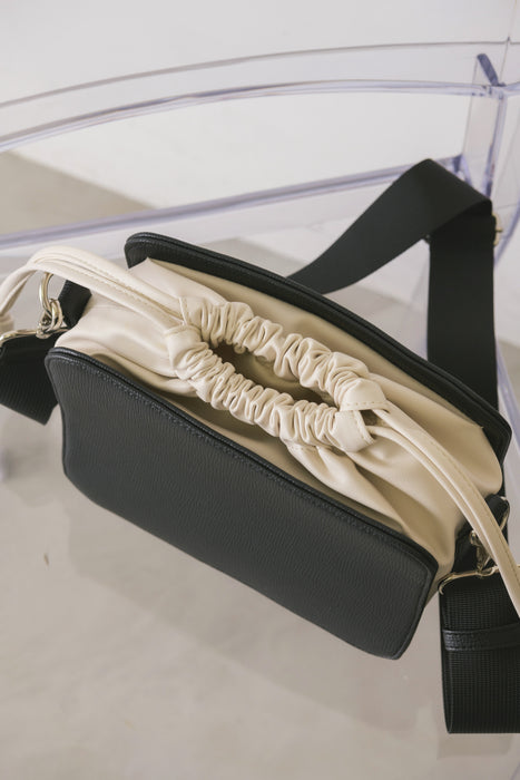 bicolor drawstring bag