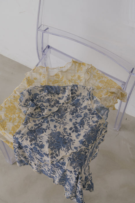 idem original short sleeve sheer mellow tops