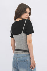 dot lace camisole