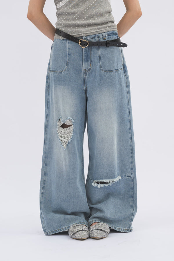 heart damage denim