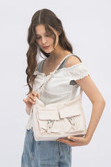 double pocket nylon bag