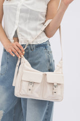 double pocket nylon bag