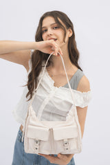 double pocket nylon bag