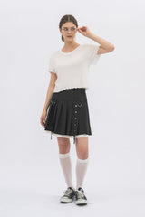 layered pleats mini skirt  ( NEW COLOR )