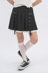 layered pleats mini skirt  ( NEW COLOR )