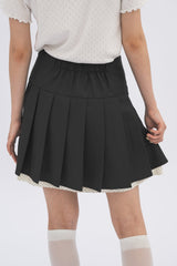 layered pleats mini skirt  ( NEW COLOR )