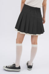 layered pleats mini skirt  ( NEW COLOR )