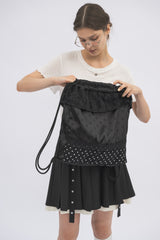 polka dot lace frill knapsack