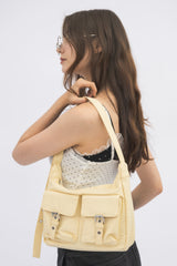 double pocket nylon bag