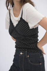 dot lace camisole