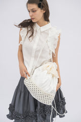 polka dot lace frill knapsack