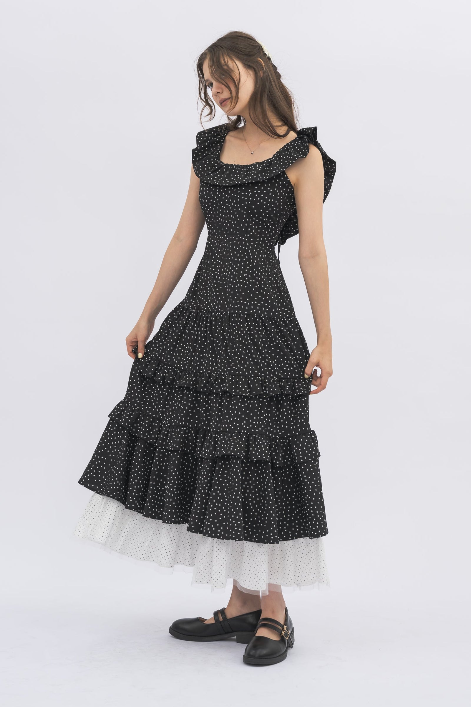 idem イデム　many frill mini onepiece idem】many frill mini onepiece