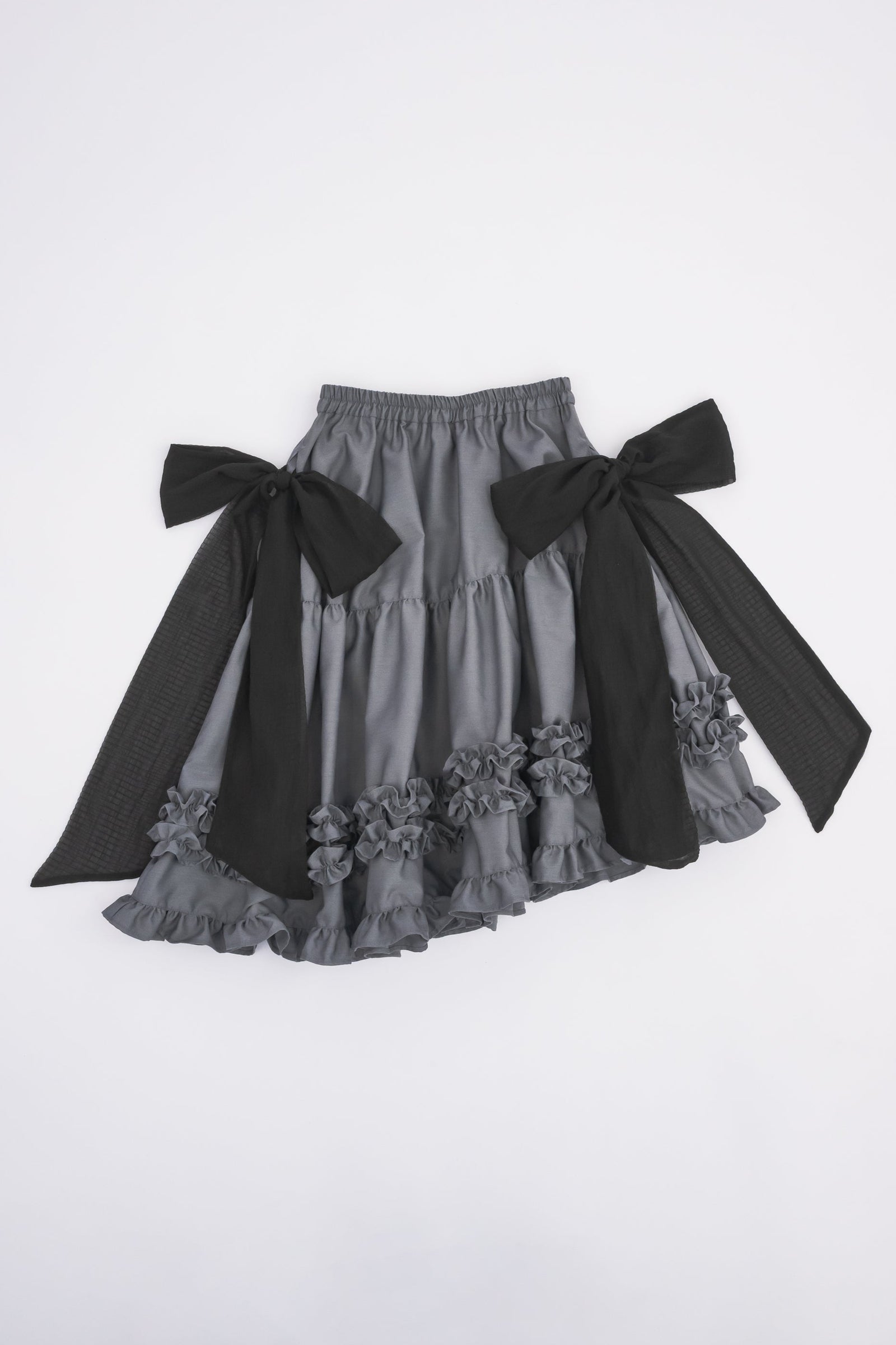 asymmetry frill 2way ribbon skirt – idem