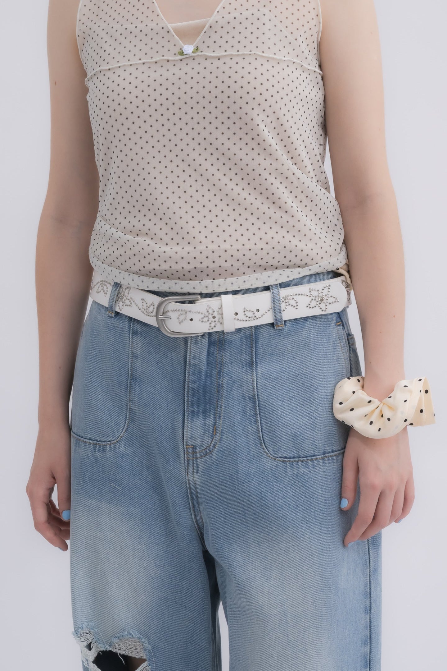 flower studs belt