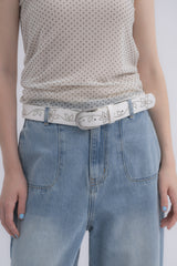 flower studs belt
