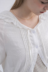 lace hoodie blouse