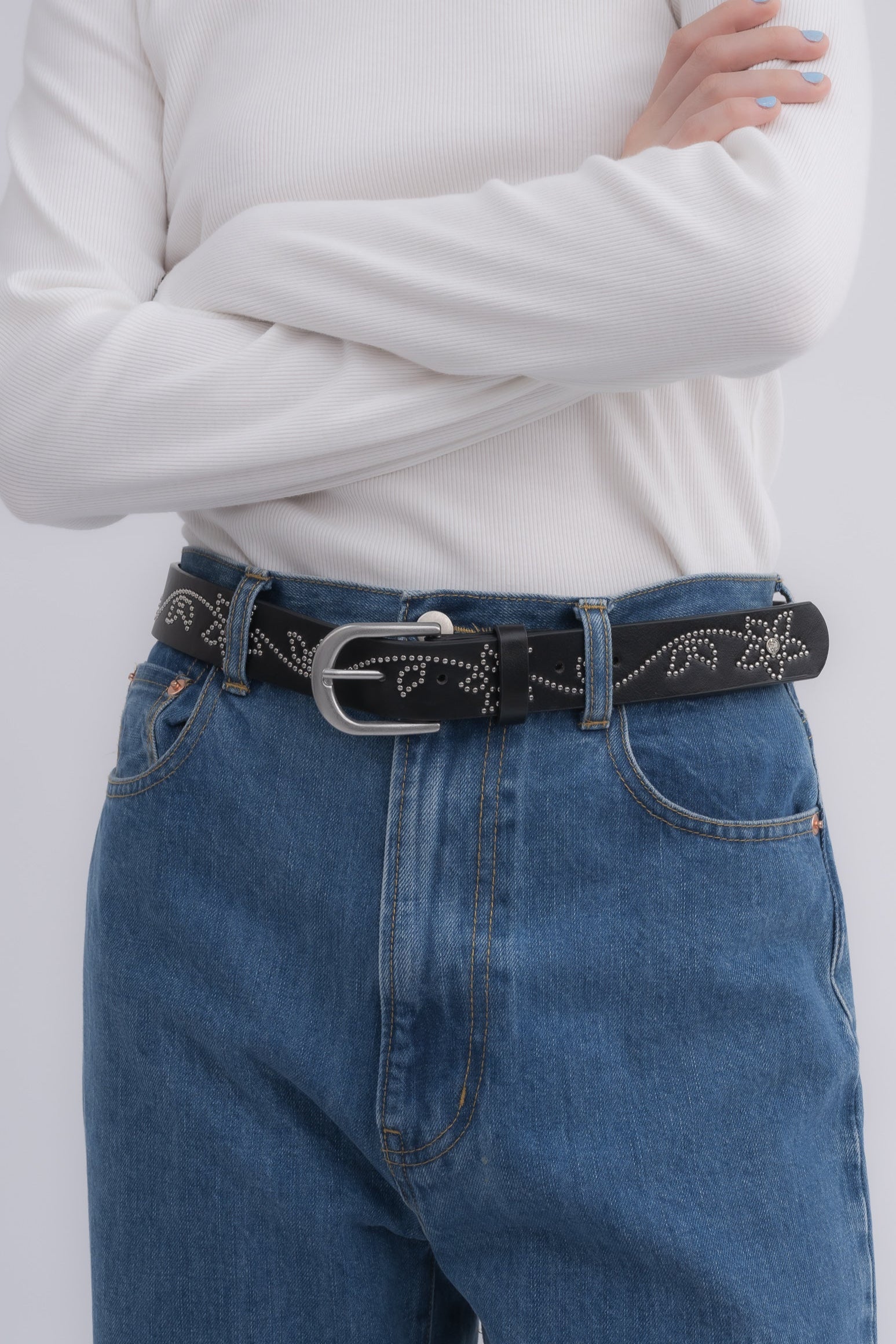 flower studs belt