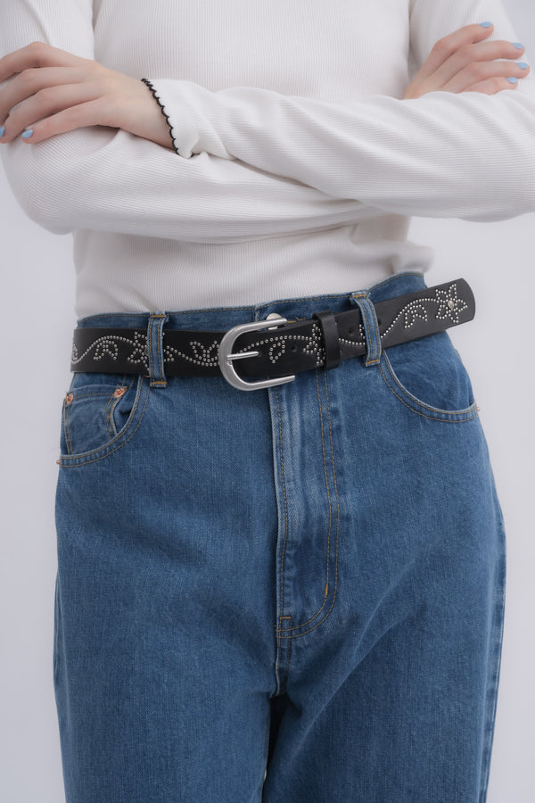 flower studs belt