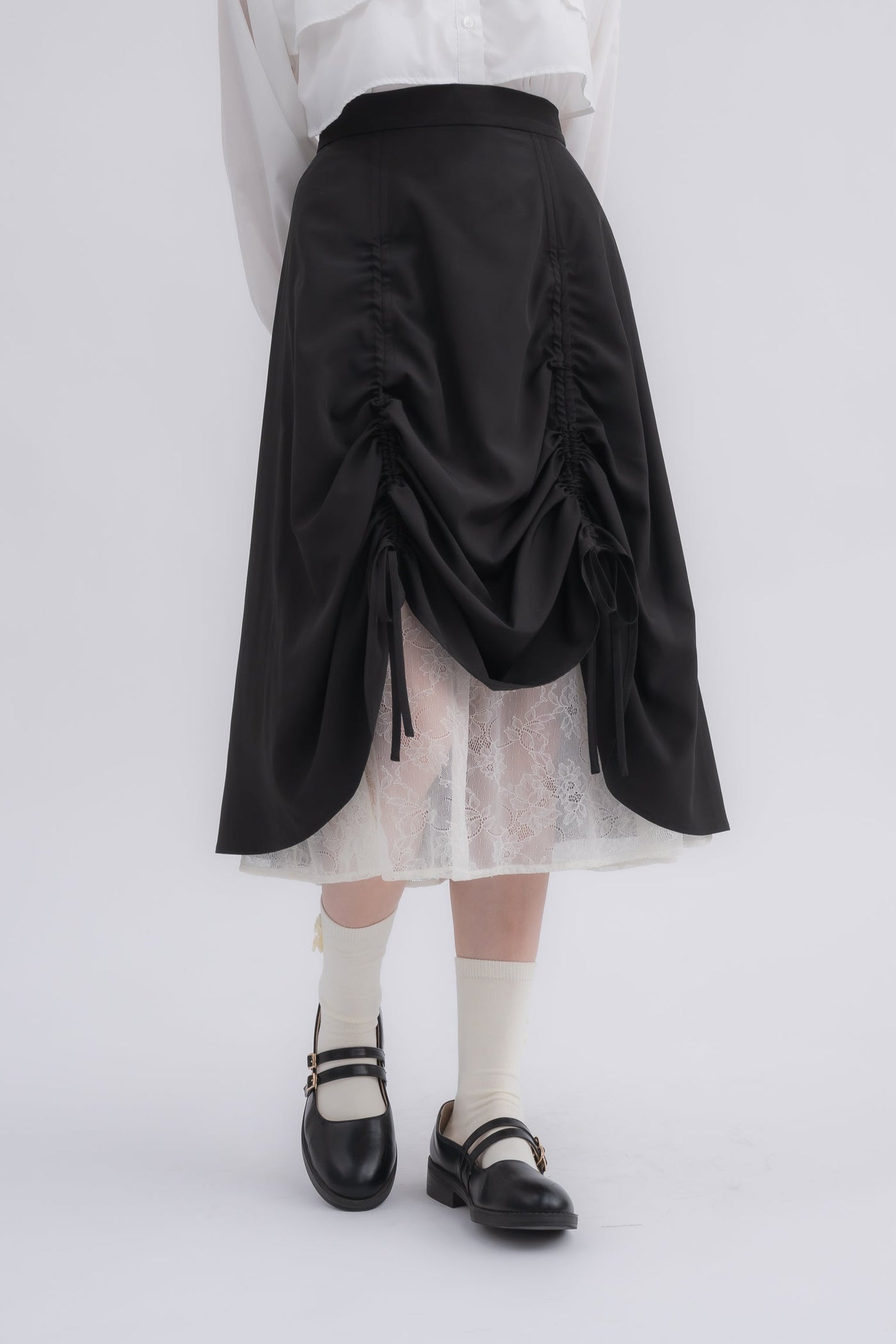 lace layered drawstring skirt (NEW COLOR) – idem
